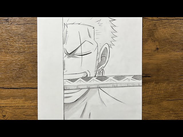 How to Draw Zoro – One Piece 🔥 Step-by-Step Anime Drawing Tutorial