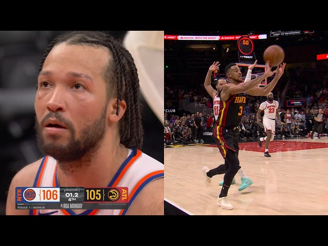 Jalen Brunson TAKES OVER 4th then CJ McCollum insane half court tying shot waved off