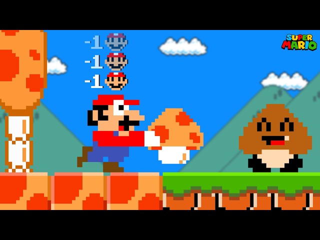 Super Mario Bros., but Mario Can't Touch Super Mushrooms!
