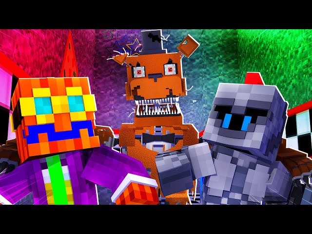 Escaping FNAF Animatronics in Minecraft With Darzeth and Odd Foxx