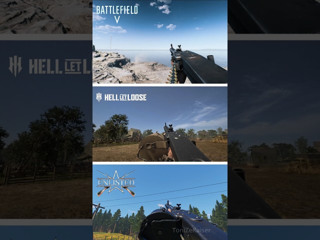 Mg 42 in different games #battlefield #hellletloose #enlisted #gaming #shorts #showcase