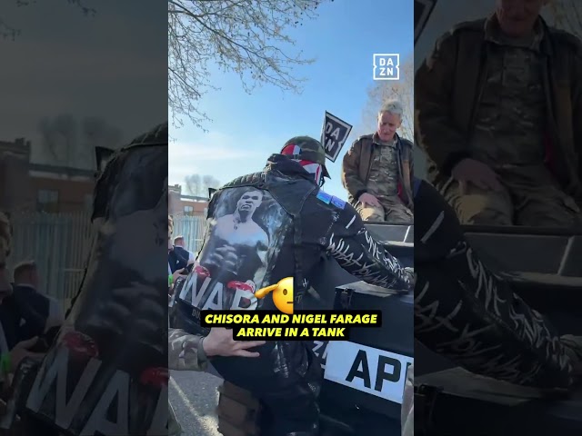 MAD ENTRANCE FROM CHISORA WITH NIGEL FARAGE 🥵 #ChisoraWilder