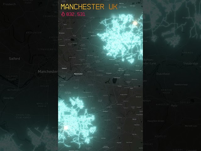 Pathfinding on Real Maps: Explore Manchester UK #map  #manchesterunited  #algorithm  #pathfinding