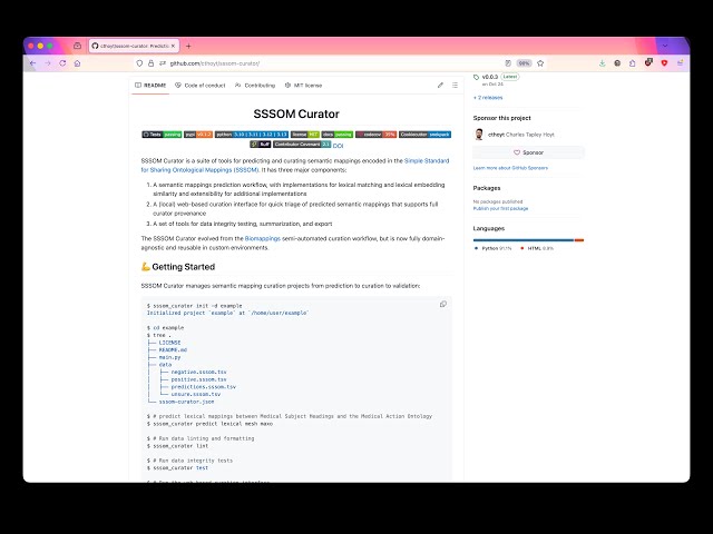SSSOM Curator Demo and Application to IUPAC Goldbook / Chemical Methods Ontology (CHMO)