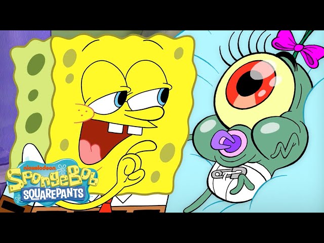 Plankton Joins SpongeBob's Family! 👁️🧽 | Full Scene | SpongeBob