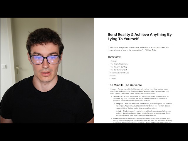 how to achieve anything by lying to yourself.