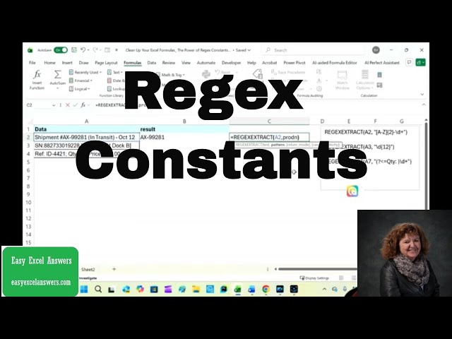 Clean up Excel formulas with the power of Regex Constants
