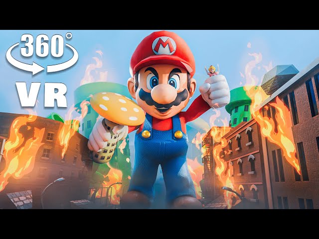 VR 360° GIANT SUPER MARIO in The City