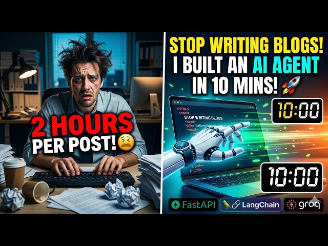 🚀I Built a Blazing Fast AI Blog Generator in 10 Minutes |  FastAPI + LangChain  + Groq