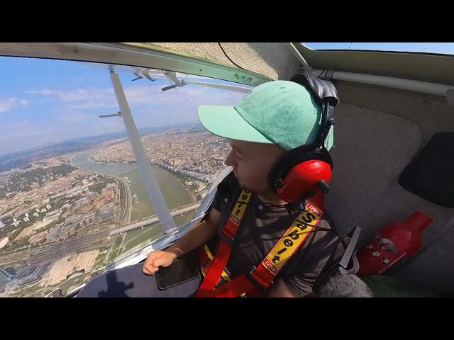 Excursion flight to the tip of Csepel Island, 360°