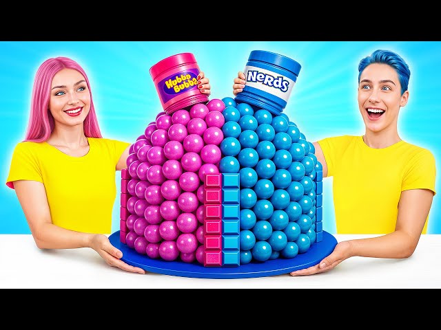 Pink VS Blue Cake Decorating Challenge | Food Battle by Multi DO Challenge