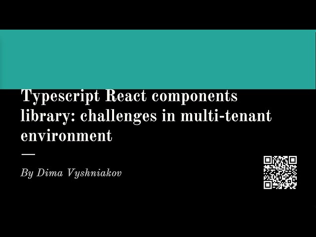 Typescript React components library: challenges in multi-tenant environment
