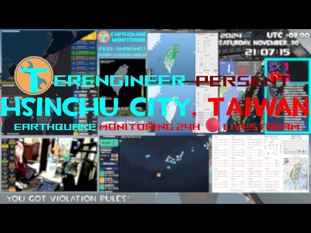 🔴LIVE Hsinchu City, Taiwan, Earthquake Monitoring!