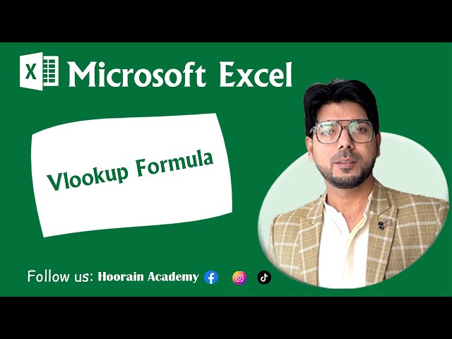Excel Tip 26 - Vlookup Formula in Excel Hoorain Academy