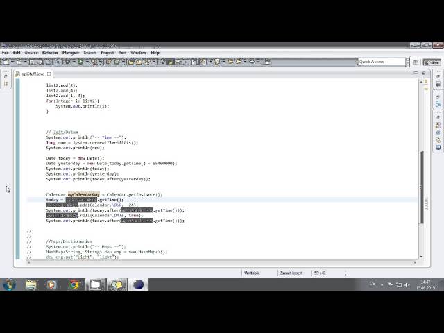 Programmieren Lernen für Anfänger - 17 - Java API: Listen, Maps, Zeit - Java Tutorial