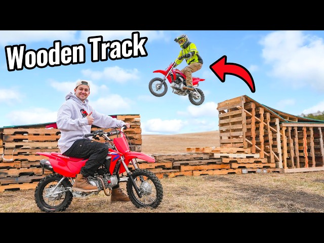 Dirtbike Track Made of Wood!