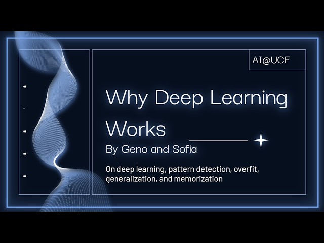 Spring 26 Workshop: Why Deep Learning Works?