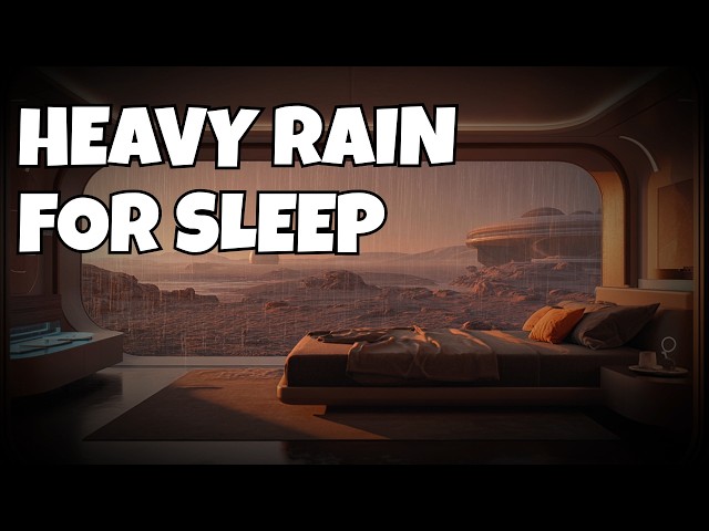 Stress Relief | 4K Heavy Rain & Thunderstorm Sounds | 24/7 Live Stream