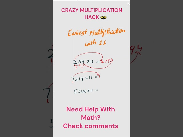 How to Make Multiplication Easy and Fun 😉 #shorts #math #multiplication