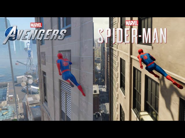 Spider-man Mechanics Comparison | Marvel's Avengers Game And Spiderman 2018 Game