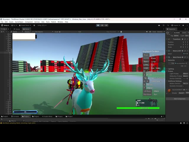 THIRD PERSON GAME MAKING BASED ON TEMPLATE FROM UNITY MARKET BUT EXPEND AND CUSTOMISE NUPART ER6TI