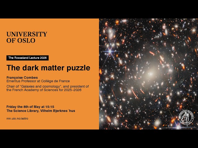 Rosseland Lecture 2026: The dark matter puzzle