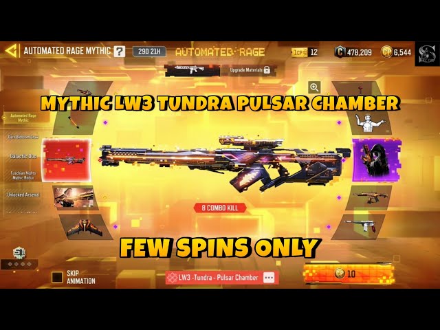 Few Spins on Mythic LW3 Tundra Pulsar Chamber COD MOBILE | Automated Rage Mythic Draw CODM