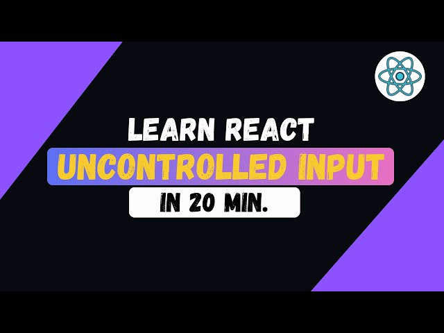 React JS Form | Uncontrolled Input | Learn React JS