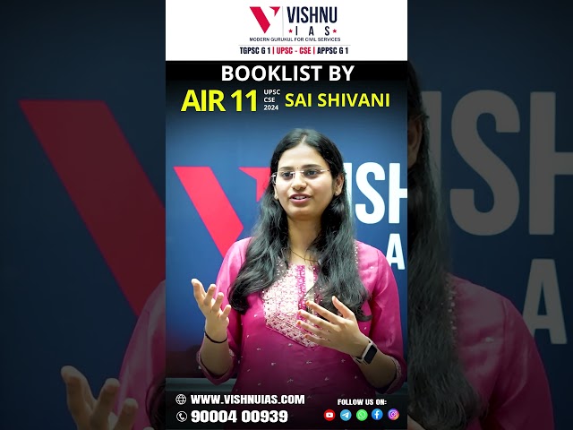UPSC Topper Sai Shivani Booklist | AIR 11 Strategy & Must-Read Books for Prelims & Mains