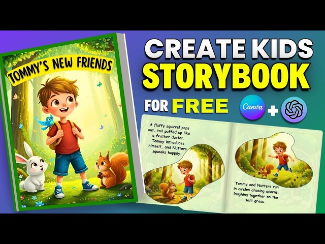 How to Create Kids Storybook for FREE Using Canva & ChatGPT (Step-by-Step Tutorial)