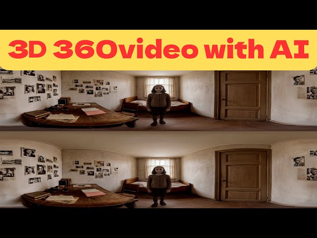 The 48th AI-gen 360VR video is in 3D (stereo).Anne Frank's Secret Annex