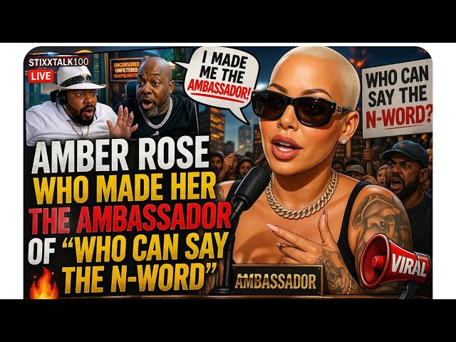 AMBER ROSE ON THE N WORD THINKS EVERYONE SHOULD BE ABLE TO USE IT IT'LL STOP THE VIOLENCE SMDH