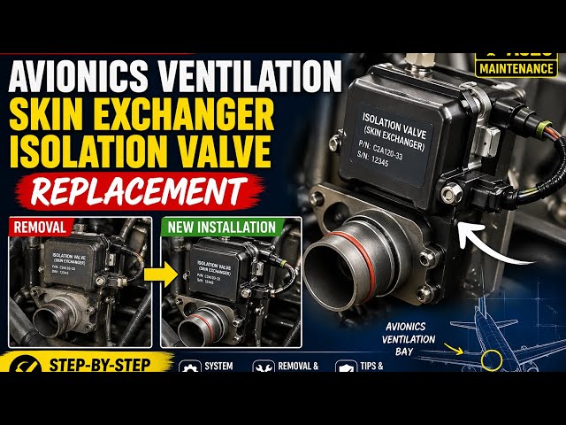 Airbus A320 Avionics Ventilation System | Skin Exchanger Isolation Valve Replacement(Step-by-Step)
