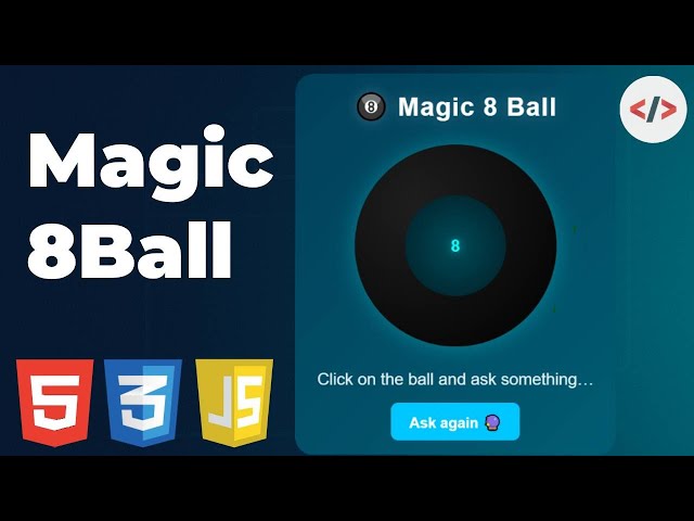 🔮 Magic 8 Ball Using HTML, CSS & JavaScript | Fun Mini Project!