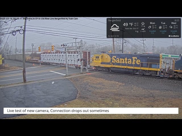 LIVE BigTrains.TV CP10 CSX River Line Bergenfield NJ