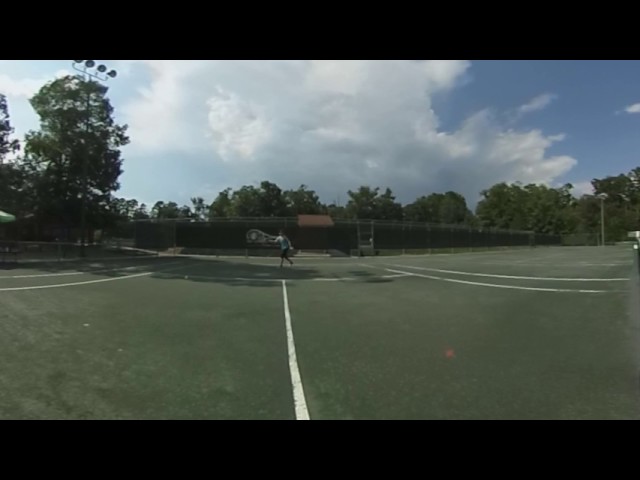 Playing tennis with the Ricoh Theta 360 camera!