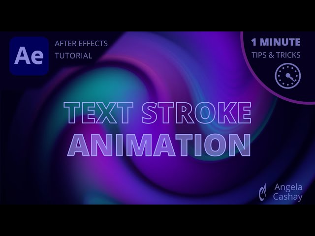After Effects Tutorial: Text Stroke Animation - Offset Paths: 1 Minute Tips & Tricks