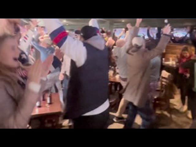 OB Clark's watch party reacts to USA Olympic win in men's hockey
