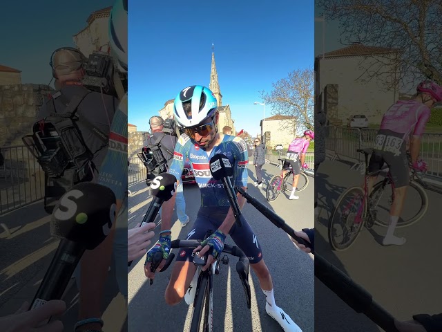 All-in to the line. 👏🏼😮‍💨 🇫🇷 #ValentinParetPeintre #cycling #ParisNice