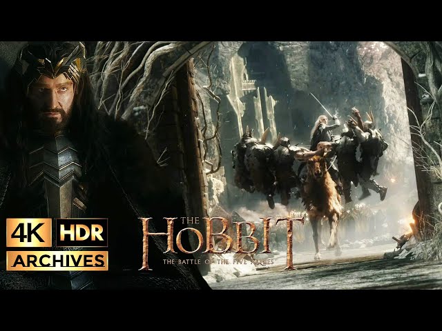 The Battle of the Five Armies |4K-HDR| Thranduil vs Orcs & Thorin’s Madness (2014)