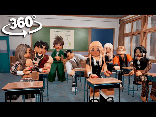 360° I Got Stuck with the Bad Boy at My New School… But Who Will Save Me? 😱 | Roblox Story in VR