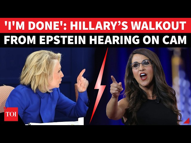 Hillary BANGS Table, Storms Out Of Epstein Hearing Screaming; 'For Heaven's Sake...' | Watch