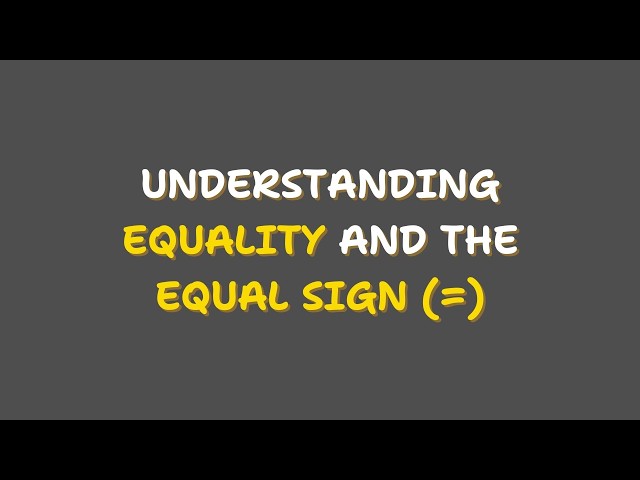 Equality and Equal Sign | Preparation for Algebra | Class 5 MH | Mathematics | Khan Academy