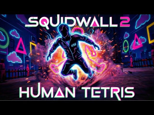 🦑 SQUID GAME PART 2: Human Tetris Challenge! 🔴 The Walls Are Faster 💨Interactive Game and Warm Up🔥