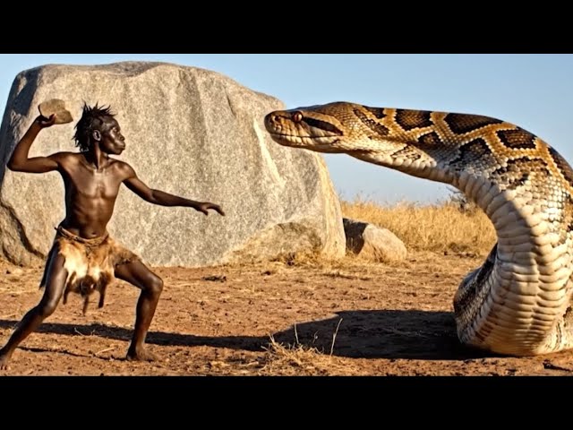 Man vs Giant Snake 😱 | Real Survival Fight in Jungle 🐍🔥