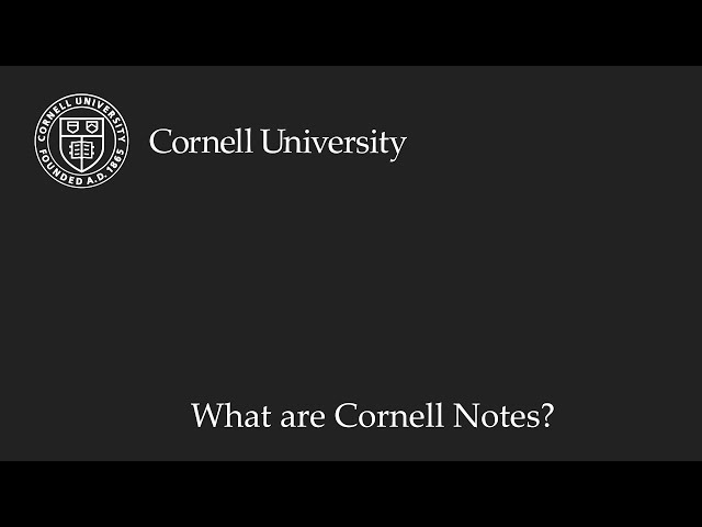 What Are Cornell Notes?