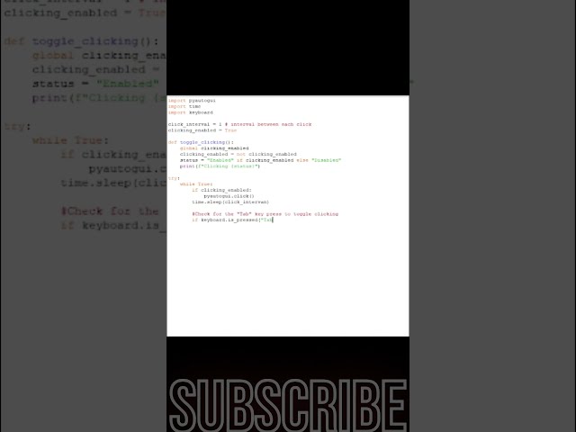 Python Auto-Clicker in Under 1 Minute