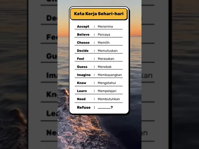 Refuse apa ya? #bahasainggrispemula