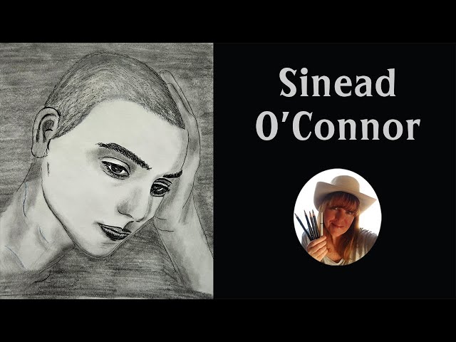 How To Draw Sinead O’Connor (Real-Time Art Lesson)