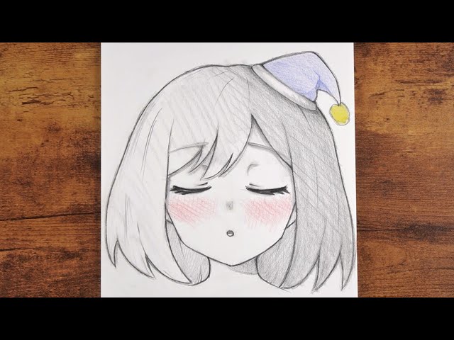 How to Draw EASY Anime Girl⭐️ Pencil Sketch Tutorial